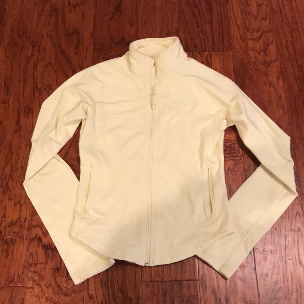Pale yellow lululemon shape jacket